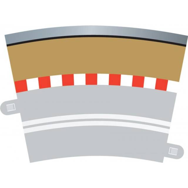 Billede af Scalextric Single Lane Radius 3 Curve Outer Borders 22.5° C7019 4-pack