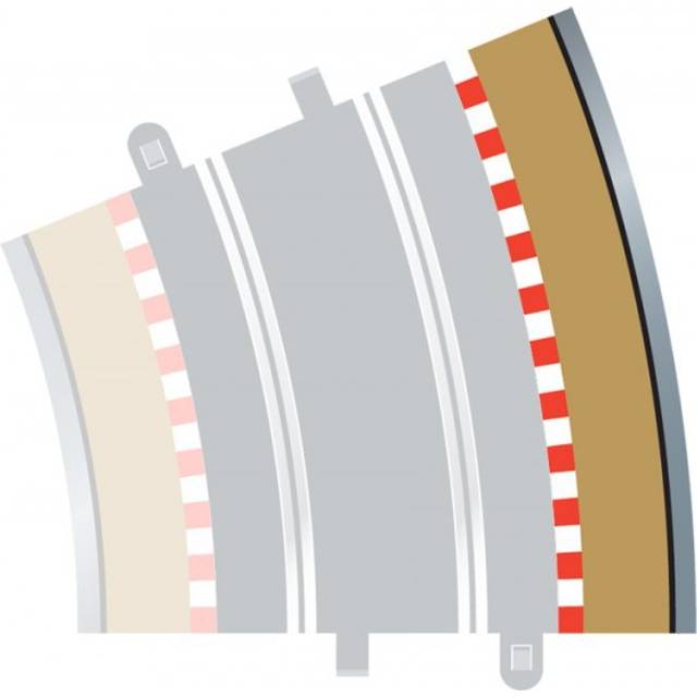 Billede af Scalextric Radius 4 Curve Outer Borders 22.5° C8238 4-pack